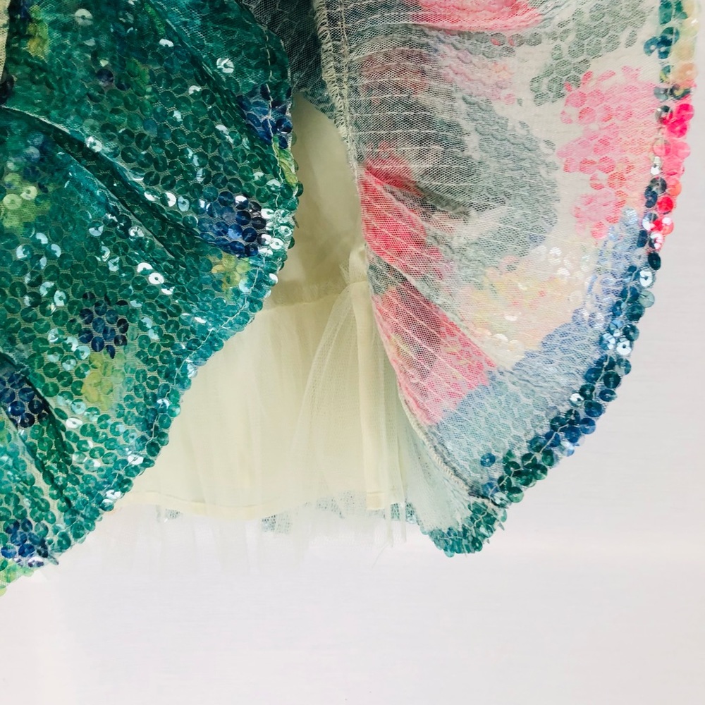 {Anthropologie} highly coveted Sequined Swing Peacock Dress {RARE} - Picture 10 of 13